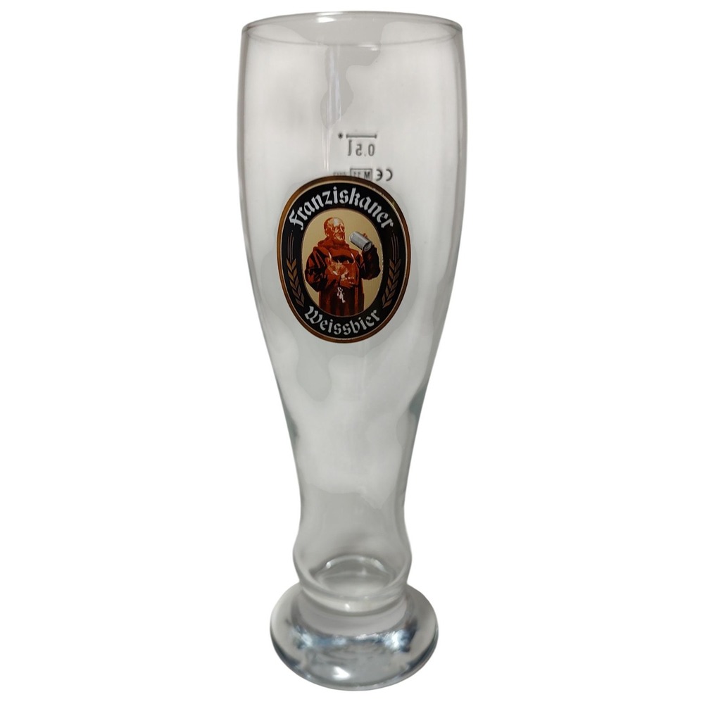 Franziskaner Weissbier Half Liter Rastal‎ German Beer Glass 9.75 Inches Clear